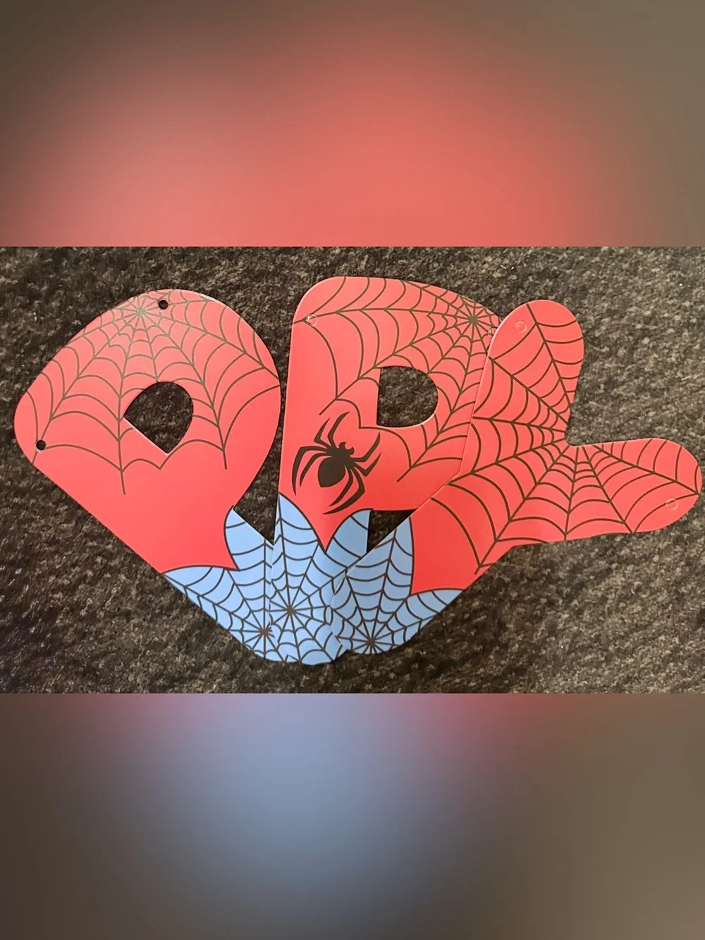 💜 Spider Theme Happy Birthday Banner - Letters